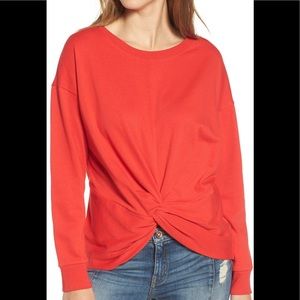 Twist front pullover